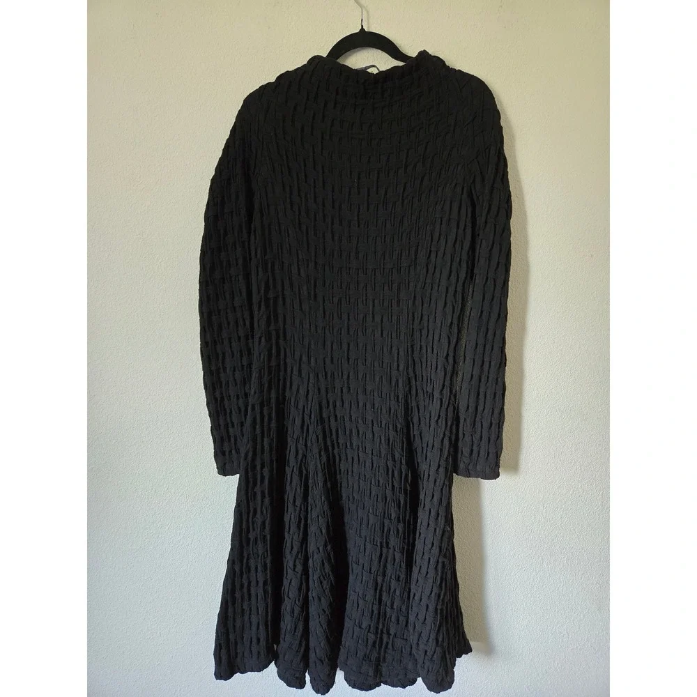 Rostfrei Anett Rostel Black Textured Dress Avant Garde Art To Wear Lagenlook